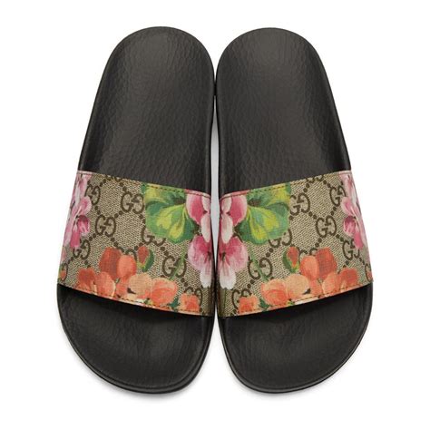 used gucci floral slides|gucci floral slides size 8.